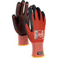 OX-ON Flexible Advanced 1901 arbejdshandsker med dotter, Rd/Sort, 9