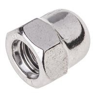 M10 A4 topmøtrik DIN 1587 - (100 stk.)