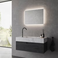 Nordlux Dovina firkanet spejl med lys, 60x80cm, 800lm, 4000K