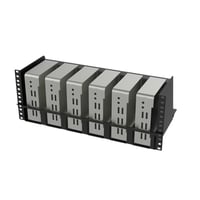 Lanview 19 tommer 4U hylde, til rackmontering af mini-PC, til 6 PC'er, Console Rack, sort