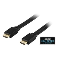 Billede af DELTACO fladt HDMI kabel, HDMI High Speed med Ethernet, HDMI Type A h