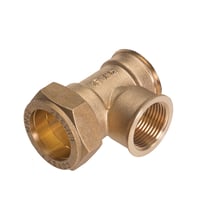 Conex T-stykke, 28x3/4"x28, muffe, godkendt til PEX og kobber billede
