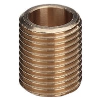 Nippelrr sammenskret, 1/2″ x 1/2″, 20 mm, rdgods (silicium bronze), DVGW