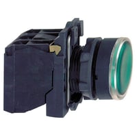 Lampetryk grn, 230-240VAC, 1NO - 1NC,  22 mm, XB5AW33M5