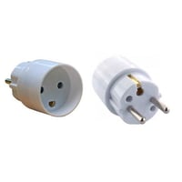 Stikprop adapter, Schuko til DK udtag, 250V, 10A