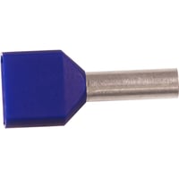 Isoleret ABIKO TWIN-terminalrør KA2,5-10ETW2, 2x2,5mm2 L10, Blå - (250 stk.)