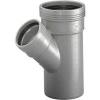 Wavin Wafix HT/PP Grenrør 32x32 mm 45° - Grå