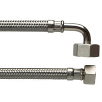 Tilslutningsslange af EPDM m. rustfri flet og omlbere, " x " (lige/vinklet) - 2500 mm