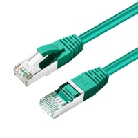 CAT6A S/FTP skærmet netværkskabel, 0,25 meter, grøn, LSZH, AWG26 CU - MicroConnect