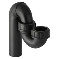 40 x 40 mm S-vandls, sort PEH - Geberit