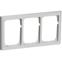 LK FUGA - Softline 63 vandret tripel ramme, 3x1 modul, lysegr