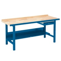 Blika vrkstedsbord VBB-1.20, komplet inkl. hylde og skuffe, RAL 5017