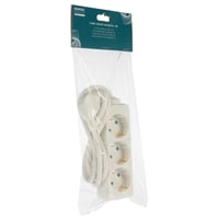 Billede af 3-vejs stik m/jord, Schuko, 1m