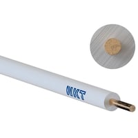 Ledning PVL 90, 1×0,75, hvid S100 H05V2-U – NKT – 100 meter