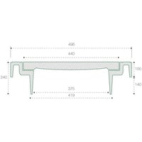 Nid 425 Mm Karm/dksel Uden Ls Firkantet Fast 12 5 T Komposit