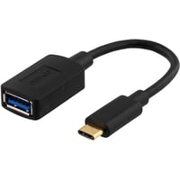 Deltaco USBC-1204 - USB-C adapter - USB Type A to 24 pin USB-C - 15 cm