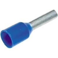 Elpress - Isoleret terminalrr, 2,5 mm / 18,0 mm, bl (farvekode Weidmller) - 100 stk