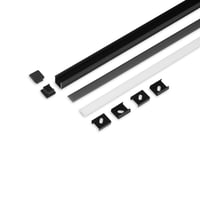 Topmet Aluprofil st med SMART10 + C2 CLICK, 2 meter, sort (anodiseret)
