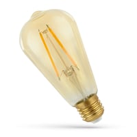 E27 2W LED pre, ST64, kultrd, ravfarvet glas, 240 lumen, 2400K