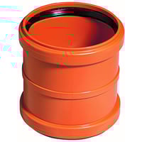 Ostendorf 160 mm PVC-kloakdobbeltmuffe