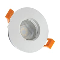 GU10 indbygningsspot, IP65, hvid, rund, uden lyskilde