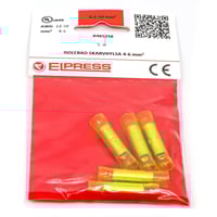 Pressemuffe, 6mm, gul, materiale PA-Cu (Polyamid/Kobber) - Elpress