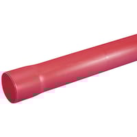 Letbek PE-kabelrr med muffe, glat/glat, 75/69 mm, 6 meter, rd - 6 meter