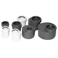 PURUS JOTIFLEX kort reduktion Ø 50-32 mm grå VA-Godkendt