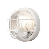 Konstsmide Mantova vglampe E27, hvid plast, bredde 18,5 cm