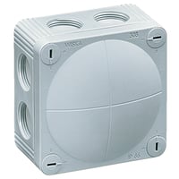 Wiska COMBI 308 membrandåse - 85x85x51, Grå, RAL 7035, IP66/IP67, 400 V, 8xM20
