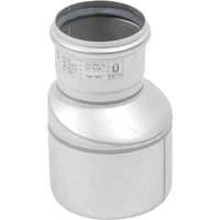 EuroPipe rustfri /syrefast (AISI 316L) overgang excentrisk - 75 x 110 mm