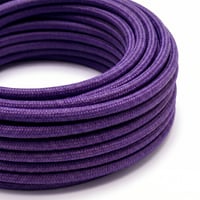 5m Stofledning 2x0.75 mm ², tekstil - 230V, Lilla