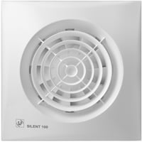 Ventilator badevrelse, Silent-100 CRIZ: Kuglelejer, justerbar intelligent efterlbs timer og opstartsforsinkelse , hvid