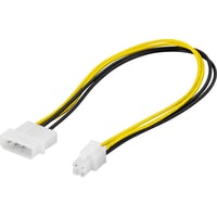 DELTACO Adapterkabel 4-pin til ATX12V(P4), 0,3m