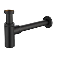 Secher vandls til bad, pungvandls til vg, 32 mm, 330 mm dybde, mat sort