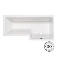 Strømberg Quantum badekar 1700x700/850mm akryl, med bruse område højre, Carronite