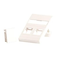 Lanview vgplade til 2 x keystone 50x75 mm LK FUGA-udtag hvid