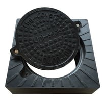 Uni-Cover Komposit - Letvgts karm med fastboltet & lufttt dksel til 315 mm plastbrnd (maks. 40 tons belastning), sort