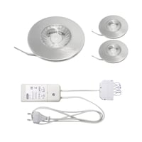 Kkkenspot Gabriella LED, komplet 3-pak inkl. dmpbar driver, 3000K, CRI 85, 40, brstet aluminium - Nordtronic (restsalg)