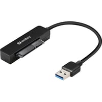 Sandberg USB 3.0 til SATA-link, USB-A, SATA, han/han, sort