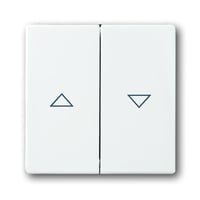 Tangent til jalousi trykkontakt, hvid - ABB