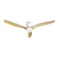 Hombli Smart Loftventilator med LED-lys, 132 cm, mulighed for app-styring, fjernbetjening, WiFi, hvid/lyst tr