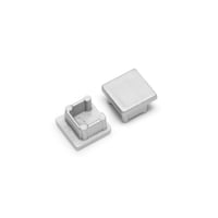 Endestykke SMART10, slvfarvet - ABS (Plastik)