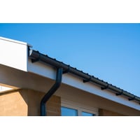 Plastmo tagrende, 10", grafit, 3 meter