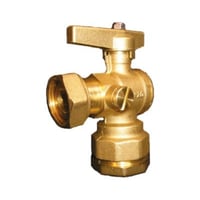 ISIFLO, Vinkelventil med aftap, Model 4252, 32 mm, 1″