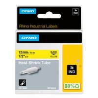 Dymo Rhino Tape Krympeflex 12 Mm Sort P Gul