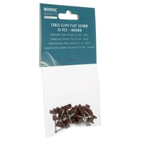 Billede af Kabelklips 3x5mm, brun, 25 stk.