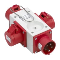 Wexim CEE kompaktforgrener, 3 udgange, 32A, 400V