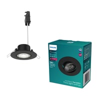 Philips Cilantro indbygningsspot, StepDim, 2700K, 500lm, sort (mat)