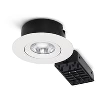 Nordtronic Velia ECO indbygningsspot, 230V, 7W, 2700/3000/4000K, rund, mat hvid